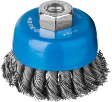 ЗУБР 80 мм, стальная проволока 0.5 мм, чашечная щетка-крацовка для УШМ, Профессионал (35275-080)