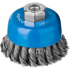 ЗУБР 80 мм, стальная проволока 0.5 мм, чашечная щетка-крацовка для УШМ, Профессионал (35275-080)