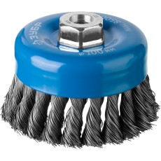 ЗУБР 100 мм, стальная проволока 0.5 мм, чашечная щетка-крацовка для УШМ, Профессионал (35275-100)