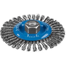 ЗУБР 125 мм, стальная проволоки 0.5 мм, щетка дисковая для УШМ, Профессионал (35192-125)