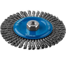 ЗУБР 150 мм, стальная проволоки 0.5 мм, щетка дисковая для УШМ, Профессионал (35192-150)