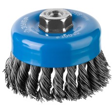 ЗУБР 100 мм, стальная проволока 0.8 мм, чашечная щетка-крацовка для УШМ, Профессионал (35277-100)