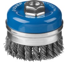 ЗУБР 80 мм, стальная проволока 0.8 мм, чашечная щетка-крацовка для УШМ, Профессионал (35271-080)