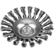 ЗУБР 115 мм, стальная проволока 0.5 мм, коническая щетка-крацовка для УШМ, Профессионал (35269-115)