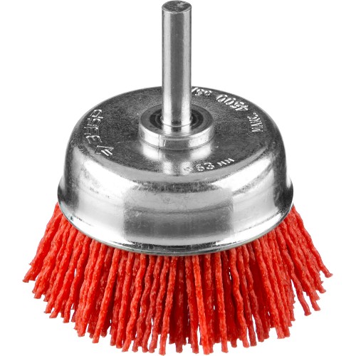 ЗУБР 63 мм, нейлоновая проволока, чашечная щетка для дрели, Профессионал (35165-063)