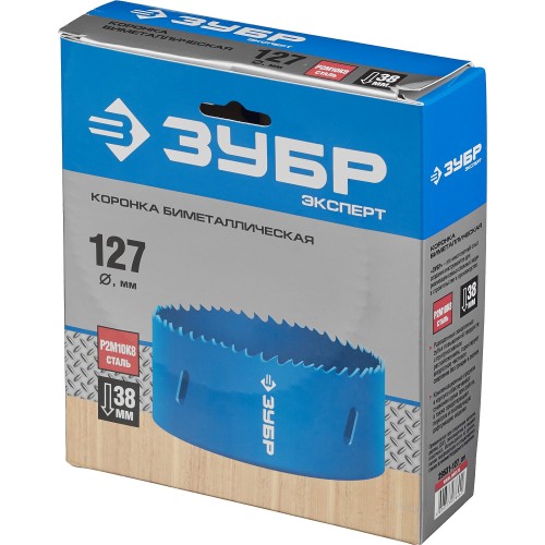 ЗУБР 127 мм, сталь Р6М5, биметаллическая коронка (29531-127)
