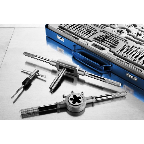 ЗУБР 24 предмета, сталь Р6М5, набор метчиков и плашек, Профессионал (28110-H24)