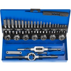 ЗУБР 32 предмета, сталь Р6М5, набор метчиков и плашек, Профессионал (28110-H32)