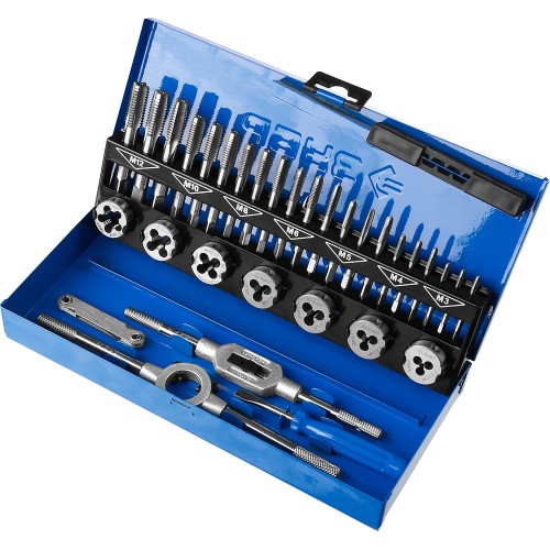 ЗУБР 32 предмета, сталь Р6М5, набор метчиков и плашек, Профессионал (28110-H32)