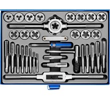 ЗУБР 35 предметов, сталь Р6М5, набор метчиков и плашек, Профессионал (28110-H35)