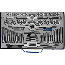 ЗУБР 65 предметов, сталь Р6М5, набор метчиков и плашек, Профессионал (28110-H65)