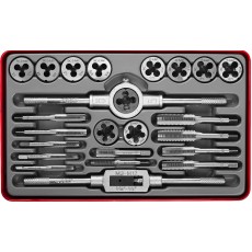 ЗУБР 24 предм., сталь 9ХС, набор метчиков и плашек (28116-H24)