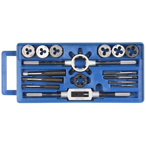 ЗУБР 16 предм., сталь 9ХС, набор метчиков и плашек в пластиковом боксе (28122-H16)