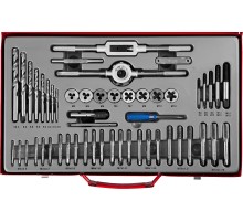 ЗУБР 52 предм., сталь 9ХС, набор метчиков и плашек (28130-H52)