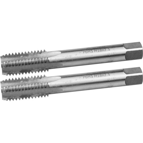 ЗУБР М18 x 2.5 мм, сталь Р6М5, комплект машинно-ручных метчиков (4-28007-18-2.5-H2)