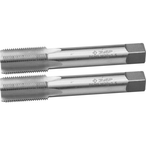 ЗУБР М20 x 1.5 мм, сталь Р6М5, комплект машинно-ручных метчиков (4-28007-20-1.5-H2)