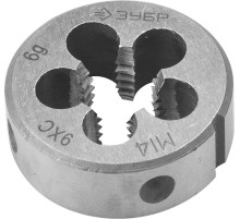 ЗУБР М14 x 1.5 мм, сталь 9ХС, плашка круглая ручная (4-28022-14-1.5)