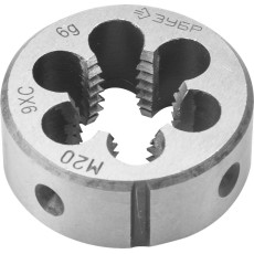 ЗУБР М20 x 1.5 мм, сталь 9ХС, плашка круглая ручная (4-28022-20-1.5)