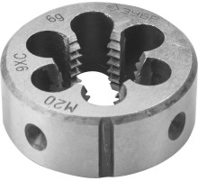 ЗУБР М20 x 2.5 мм, сталь 9ХС, плашка круглая ручная (4-28022-20-2.5)