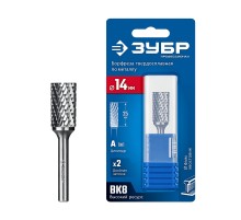 ЗУБР 14х25 мм, тип А (цилиндр с гладким торцом), хв-к 6 мм, твердосплавная борфреза, ПРОФЕССИОНАЛ (28800-14-25)