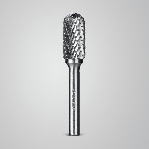 ЗУБР 12х25 мм, тип C (цилиндр со сферическим концом), хв-к 6 мм, твердосплавная борфреза, ПРОФЕССИОНАЛ (28802-12-25)
