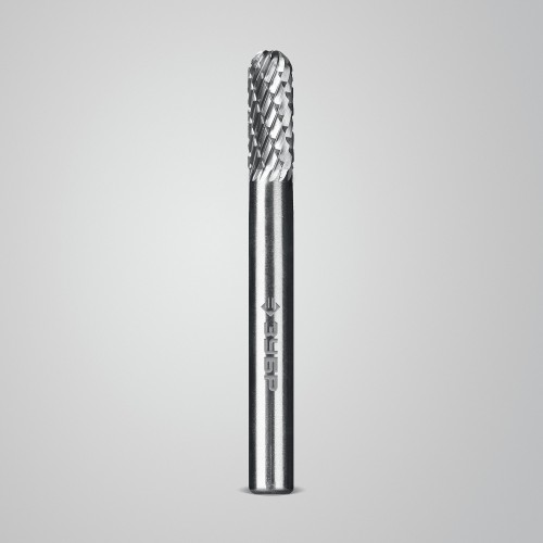 ЗУБР 6х16 мм, тип C (цилиндр со сферическим концом), хв-к 6 мм, твердосплавная борфреза, ПРОФЕССИОНАЛ (28802-6-16)