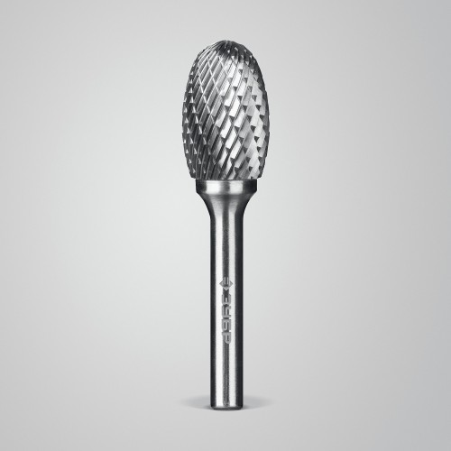 ЗУБР 16х25 мм, тип E (овал, радиус 6.5 мм), хв-к 6 мм, твердосплавная борфреза, ПРОФЕССИОНАЛ (28804-16-25)