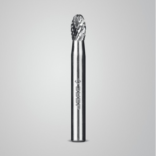 ЗУБР 6х10 мм, тип E (овал, радиус 2.5 мм), хв-к 6 мм, твердосплавная борфреза, ПРОФЕССИОНАЛ (28804-6-10)