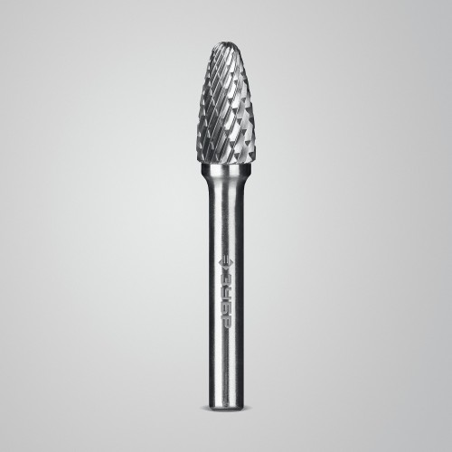 ЗУБР 10х20 мм, тип F (парабола с закругленным углом, радиус 2.5 мм), хв-к 6 мм, твердосплавная борфреза, ПРОФЕССИОНАЛ (28805-10-20)