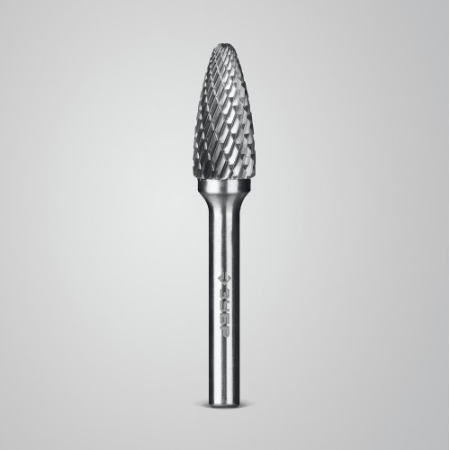 ЗУБР 12х25 мм, тип F (парабола с закругленным углом, радиус 3.0 мм), хв-к 6 мм, твердосплавная борфреза, ПРОФЕССИОНАЛ (28805-12-25)