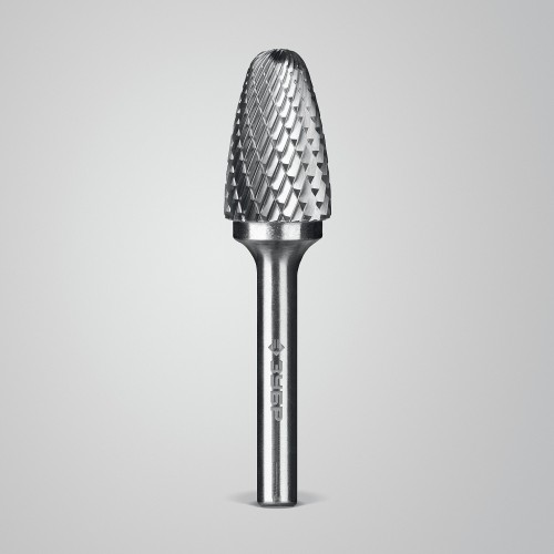 ЗУБР 16х25 мм, тип F (парабола с закругленным углом, радиус 4.0 мм), хв-к 6 мм, твердосплавная борфреза, ПРОФЕССИОНАЛ (28805-16-25)