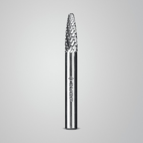 ЗУБР 6х18 мм, тип F (парабола с закругленным углом, радиус 1.5 мм), хв-к 6 мм, твердосплавная борфреза, ПРОФЕССИОНАЛ (28805-6-18)