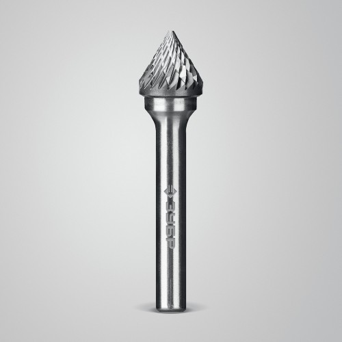 ЗУБР 12х10 мм, тип J (зенкер с вершиной 60°), хв-к 6 мм, твердосплавная борфреза, ПРОФЕССИОНАЛ (28808-12-10)