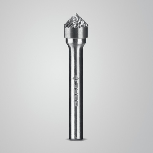 ЗУБР 10х5 мм, тип K (зенкер с вершиной 90°), хв-к 6 мм, твердосплавная борфреза, ПРОФЕССИОНАЛ (28809-10-5)