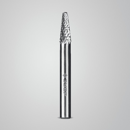 ЗУБР 6х16 мм, тип L (конус с закругленным углом 28°, радиус 1.2 мм), хв-к 6 мм, твердосплавная борфреза, ПРОФЕССИОНАЛ (28810-6-16)
