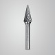 ЗУБР 12х25 мм, тип M (конус с острым углом 25°), хв-к 6 мм, твердосплавная борфреза, ПРОФЕССИОНАЛ (28811-12-25)