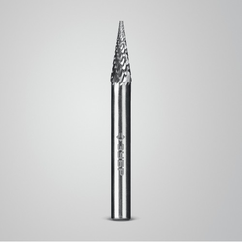 ЗУБР 6х18 мм, тип M (конус с острым углом 14°), хв-к 6 мм, твердосплавная борфреза, ПРОФЕССИОНАЛ (28811-6-18)