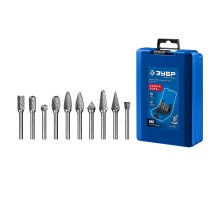 ЗУБР 10 шт набор борфрез твердосплавных, хв-к 6 мм, ПРОФЕССИОНАЛ (28815-H10)