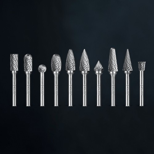 ЗУБР 10 шт набор борфрез твердосплавных, хв-к 6 мм, ПРОФЕССИОНАЛ (28815-H10)