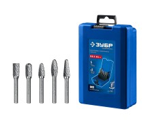 ЗУБР 5 шт набор борфрез твердосплавных, хв-к 6 мм, ПРОФЕССИОНАЛ (28815-H5)