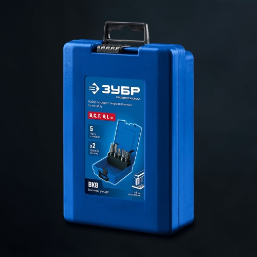 ЗУБР 5 шт набор борфрез твердосплавных, хв-к 6 мм, ПРОФЕССИОНАЛ (28815-H5)