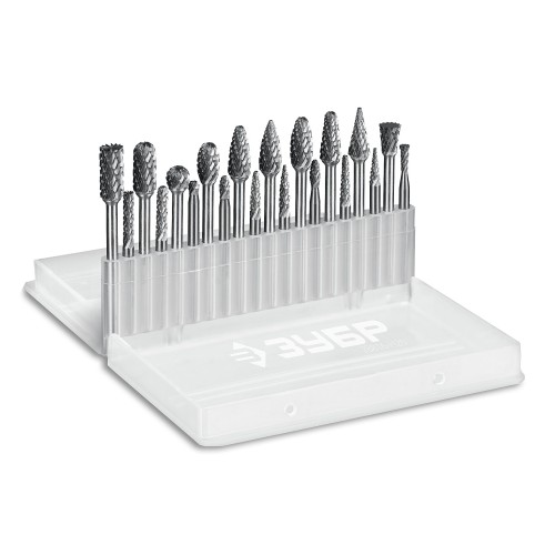 ЗУБР 20 шт набор борфрез твердосплавных, хв-к 3 мм, ПРОФЕССИОНАЛ (28816-H20)