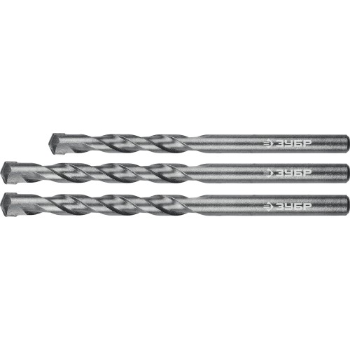 ЗУБР 3 шт: d 6-8-10 мм, набор сверл по бетону (2922-H3)
