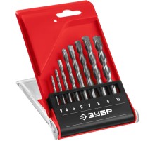 ЗУБР 8 шт: d 3-4-5-6-7-8-9-10 мм, набор сверл по бетону (2922-H8)