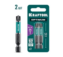 KRAFTOOL OPTIMUM PZ/FL 2, 50 мм, 2 шт, биты (261241-2-50-2)