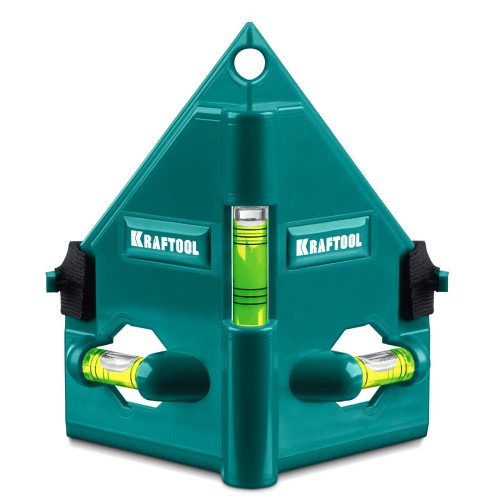 KRAFTOOL POST-LEVEL, 3 глазка, магнитный угловой уровень (34788)
