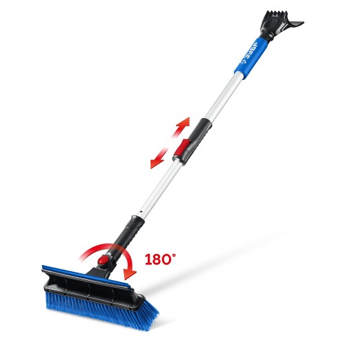 ЗУБР телескопическая щётка с поворотной головой и водосгоном от снега автомобильная, 910-1300 мм, Профессионал (61060-150)