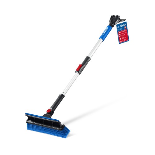 ЗУБР телескопическая щётка с поворотной головой и водосгоном от снега автомобильная, 910-1300 мм, Профессионал (61060-150)