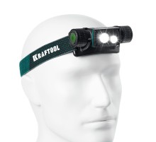 KRAFTOOL KH-7, 1000 лм, 4 режима, 3в1 аккумуляторный налобный/ручной фонарь, 2200мАч (56450)