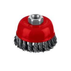 ЗУБР 75хМ14 щетка чашечная для УШМ, жгутированная стальная проволока 0.5 мм, посад. М14 (35172-075)